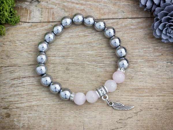 Imádnivaló angyalszárny vegyes ásvány karkötő