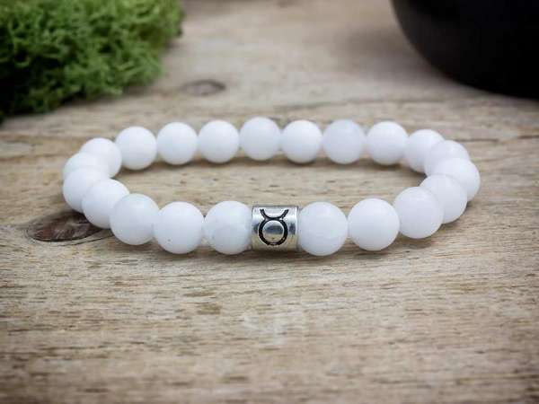 Bika horoszkópos tejkvarc karkötő