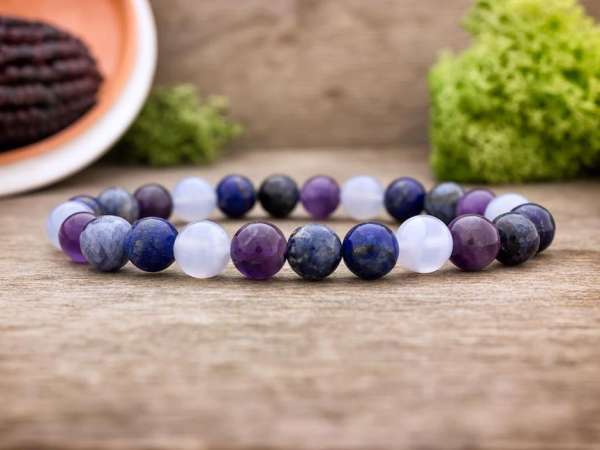 Szűz horoszkópos ásvány karkötő