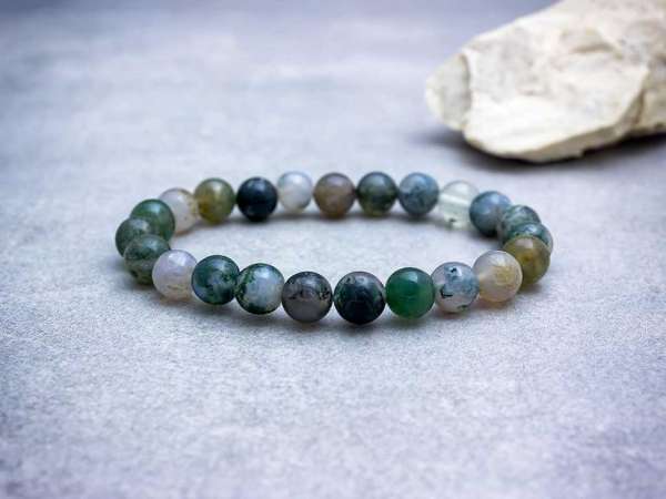 Indiai achát ásvány karkötő