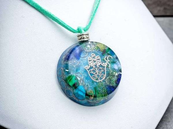 Hamza keze orgonit műgyanta nyaklánc