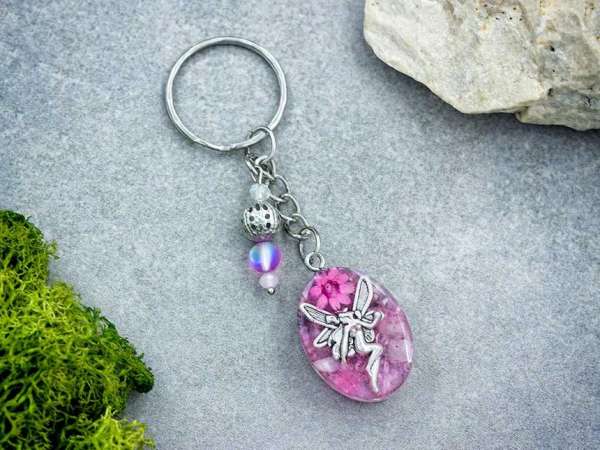 Tündér műgyanta orgonit kulcstartó