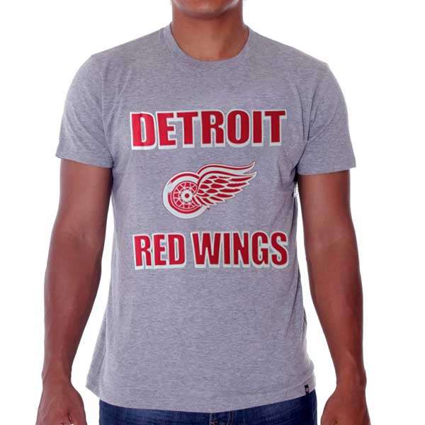 47 Brand Frozen Rope Tee Grey Detroit Red Wings