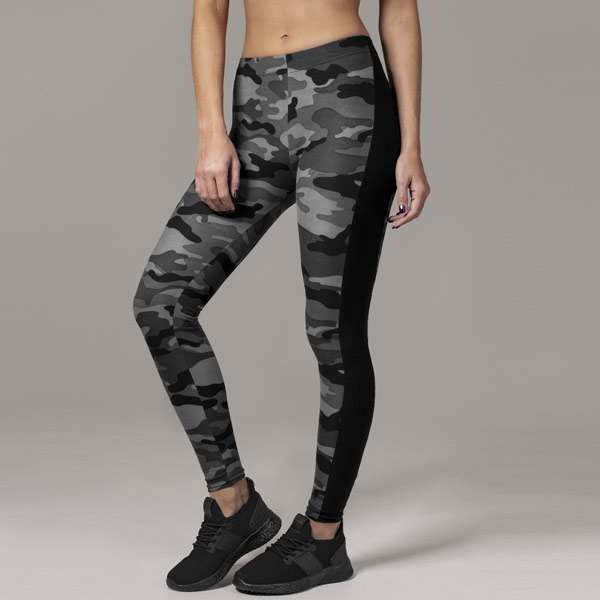 Urban Classics Ladies Camo Stripe Leggings darkcamo/blk