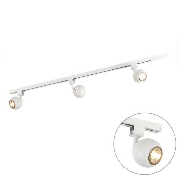 Okos, modern fehér sínrendszer 1 fázisú, 3 Wifi GU10-zel - Gissi