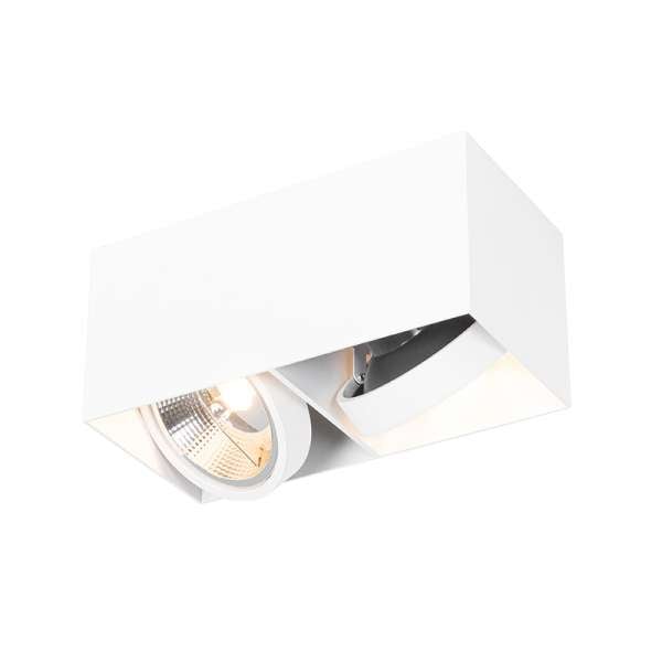 Design spot fehér téglalap alakú AR111 2-light - Doboz