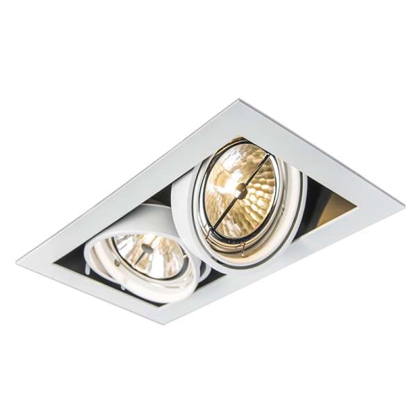 Fehér beépíthető spot lámpa AR111 állítható 2 fényforrással - Oneon