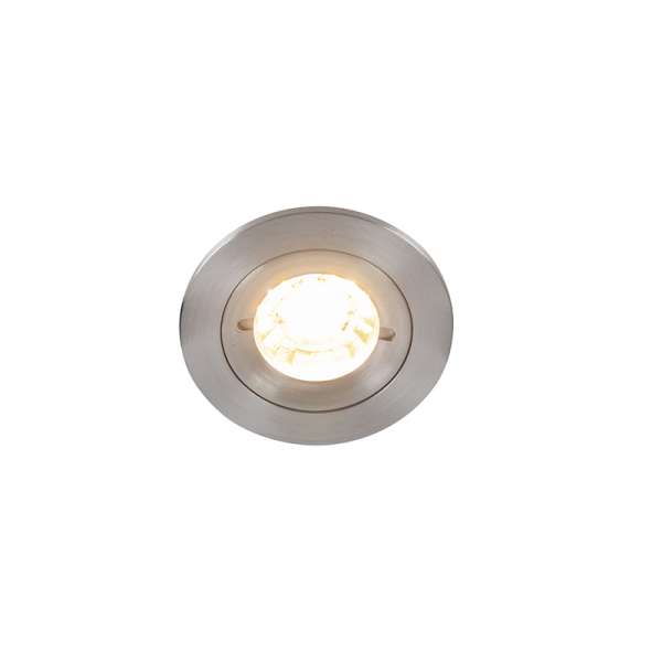 Okos süllyesztett spotlámpa acél kerek IP44, Wifi GU10-zel - Xena