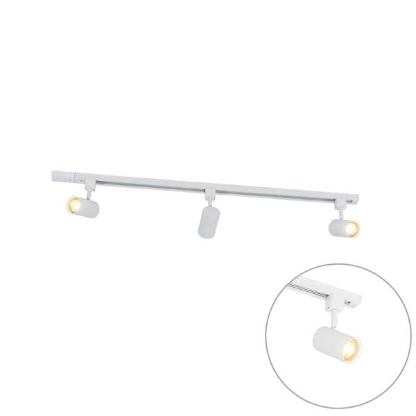 Modern 1 fázisú sínrendszer 3 fehér spotlámpával - Jeana