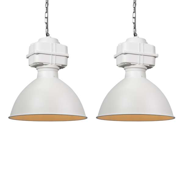 2 db ipari lógólámpa készlet kicsi matt fehér - Sicko