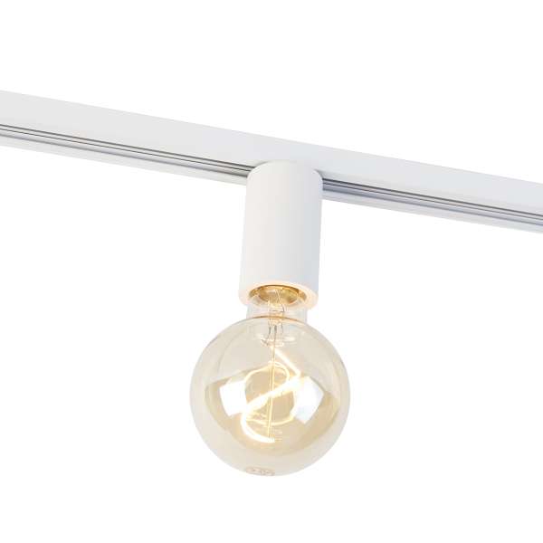 E27 foglalat sín felfüggesztéssel 1 fázisú sínhez fehér - Jeana