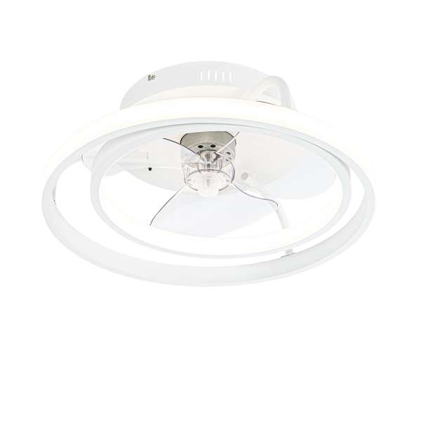 Mennyezeti ventilátor fehér 46,5 cm LED-del, távirányítóval - Kees