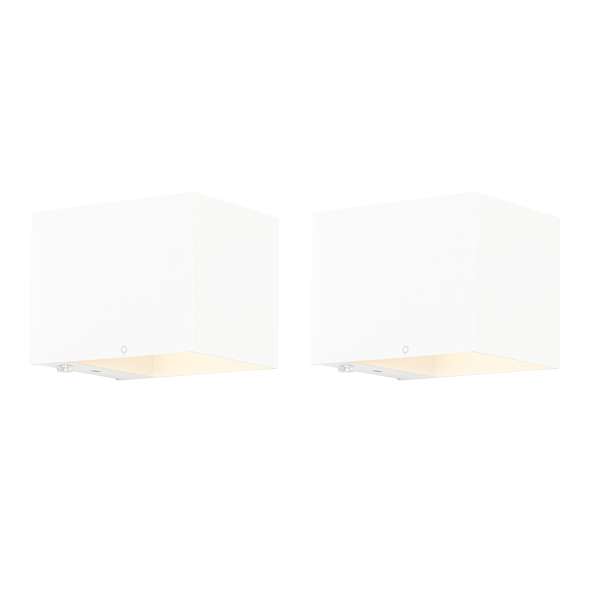 2 db-os fehér fali lámpa készlet, dimmerrel, újratölthető - Joris