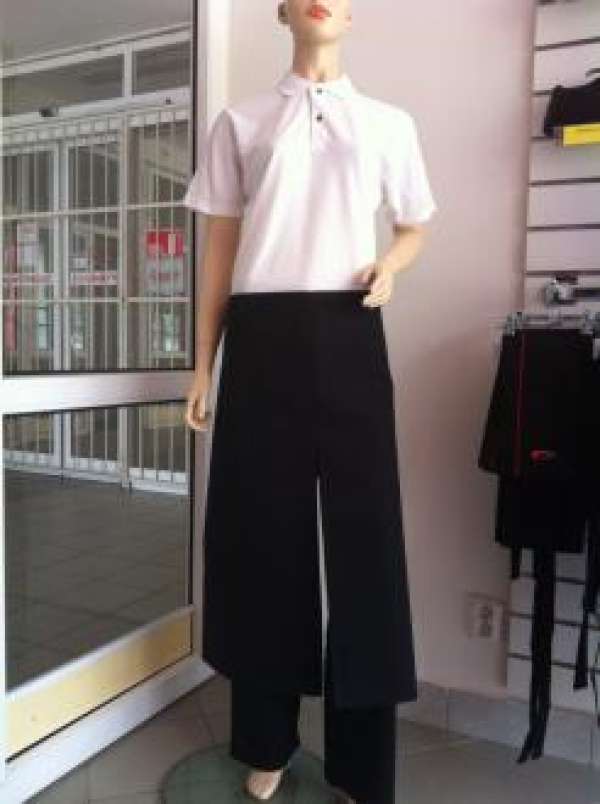 Pincér kötény hosszú - fekete