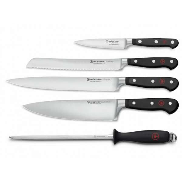 Wüsthof CLASSIC késkészlet 4 db + fenőacél 9746