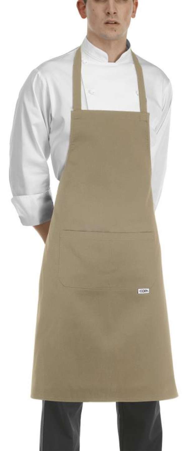 Szakács nyakkötény EGOchef zsebbel - bézs
