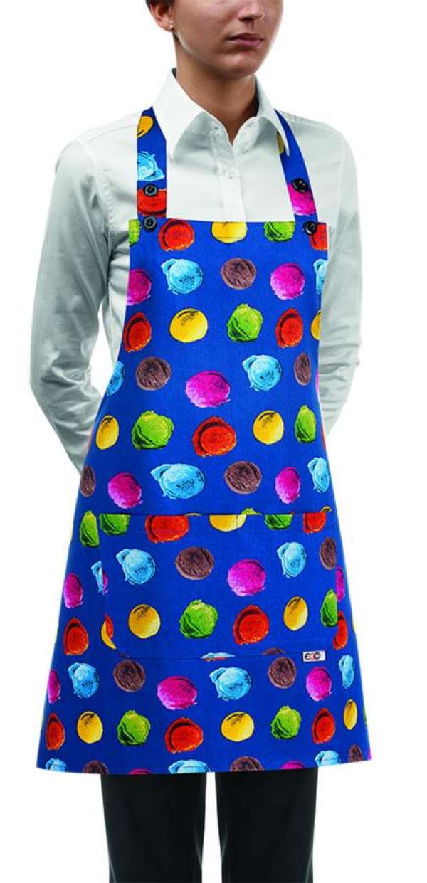 Szakács nyakkötény zsebbel NŐI - fagylalt