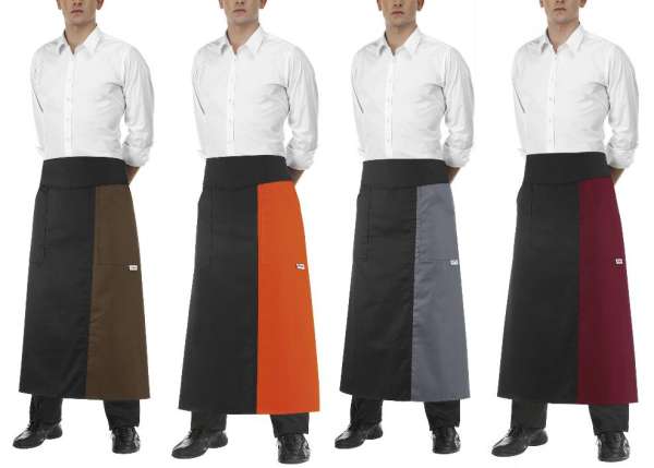 Csapos derék kötény EGOchef DOUBLE - különböző színekben