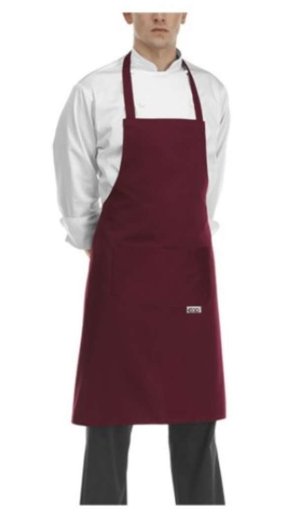 Szakács nyakkötény EGOchef mikroszálas zsebbel BORDÓ 70x90 cm