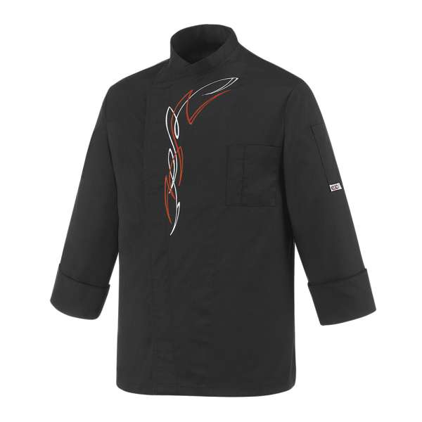 Szakácskabát EGOchef BIKER (polipamut) - hosszú ujjú