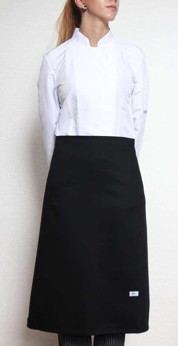 Szakácskötény rövid 100% pamut - fekete