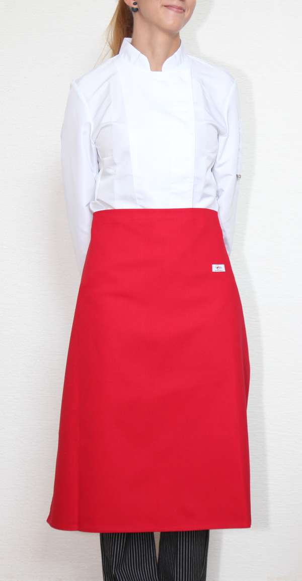 Szakácskötény rövid 100% pamut - piros