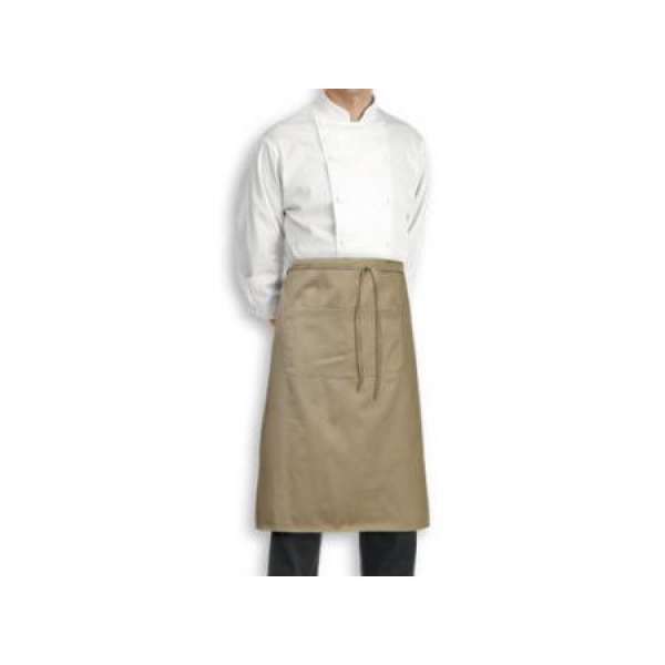 Szakácskötény rövid 100% pamut - khaki