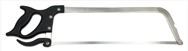 Rozsdamentes acélfűrész műanyag markolattal és karral