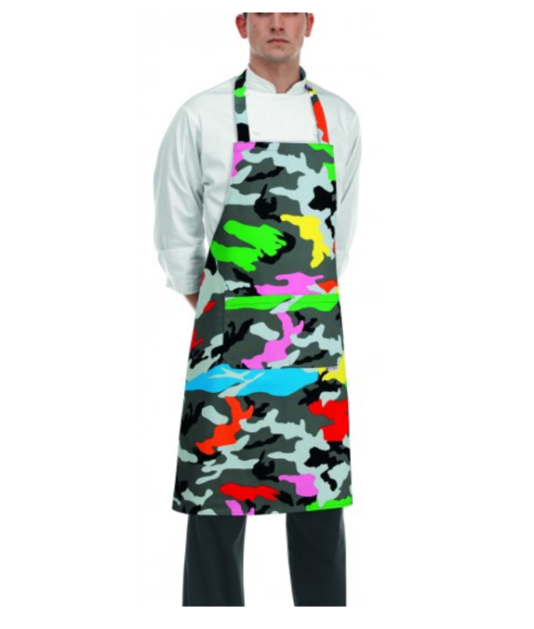 Szakács nyakkötény EGOchef - színes terepszínű