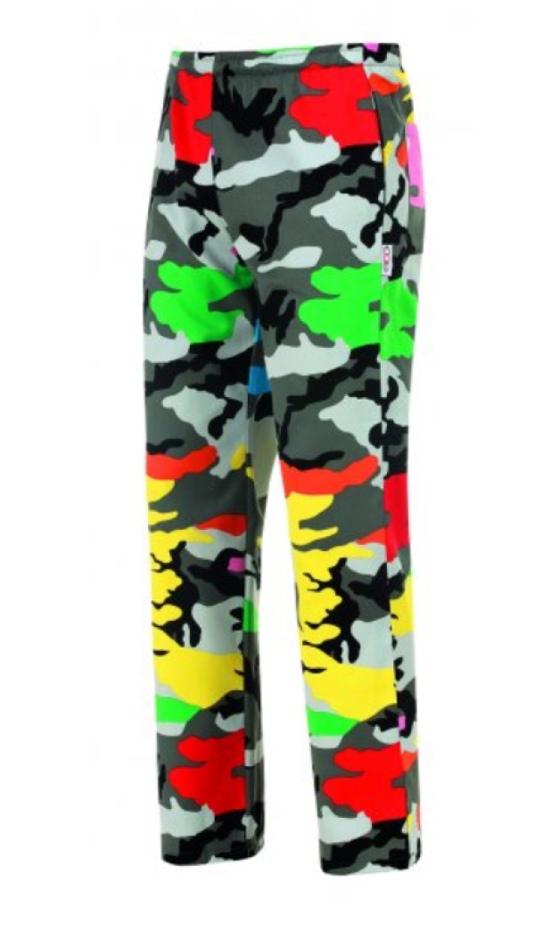 Szakácsnadrág EGOchef - színes terepszínű , 100% pamut