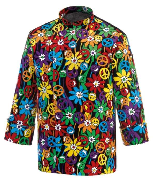 Szakácskabát EGOchef  Peace and Love - 100% pamut 