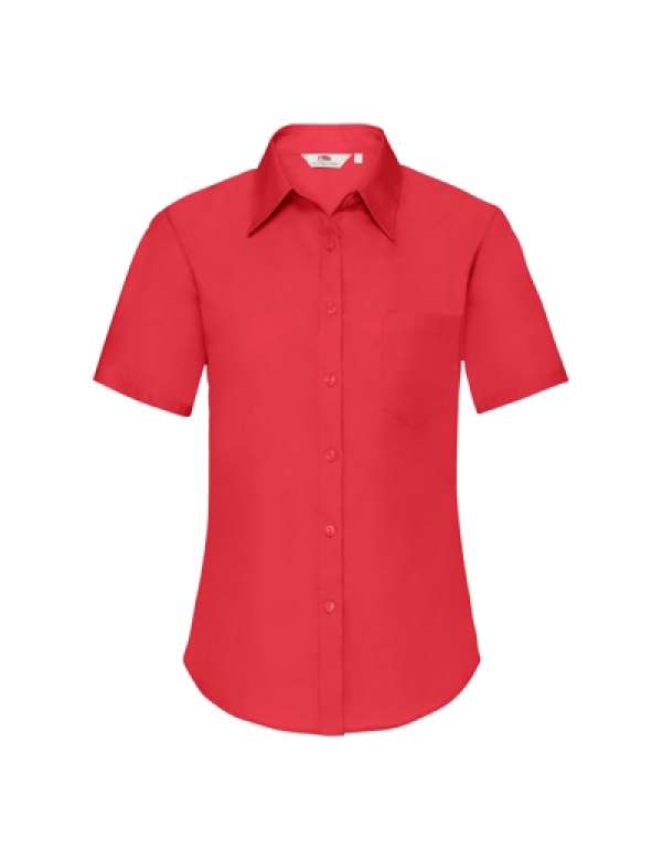 Női blúz FIT rövid ujjú piros -UTOLSÓ DARAB