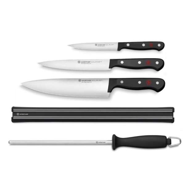  Wüsthof Gourmet 3 db késből, acélból és mágnesrúdból álló készlet