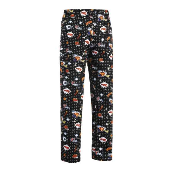 Szakácsnadrág EGOchef - Pop-art , 100% pamut