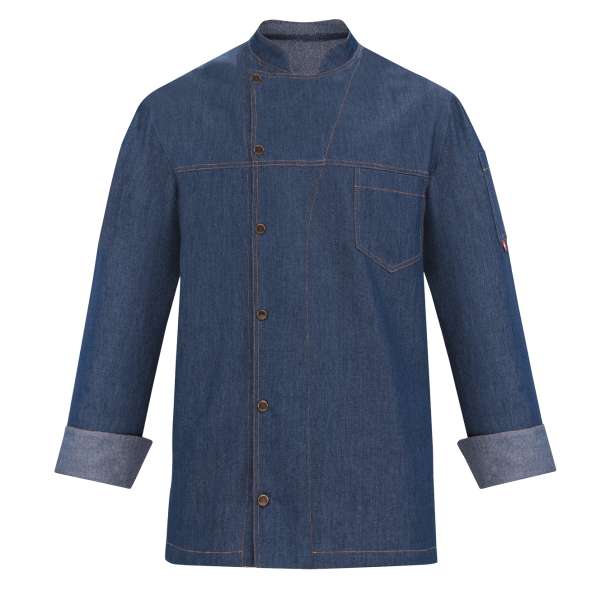 Szakácskabát TOMA Jeans 100 % pamut - hosszú ujjú