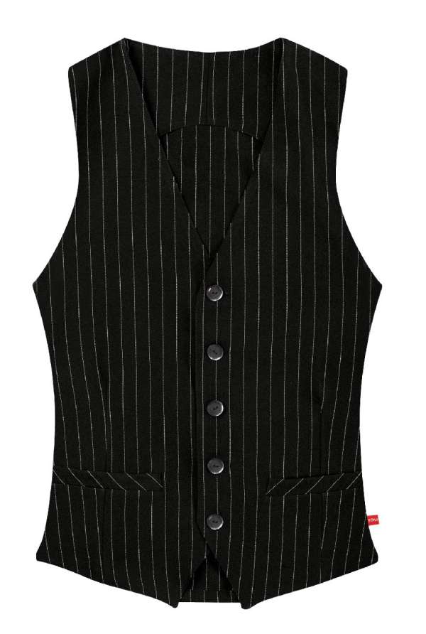 Pincérmellény TOMA - UNISZEX - vékony fehér csíkok