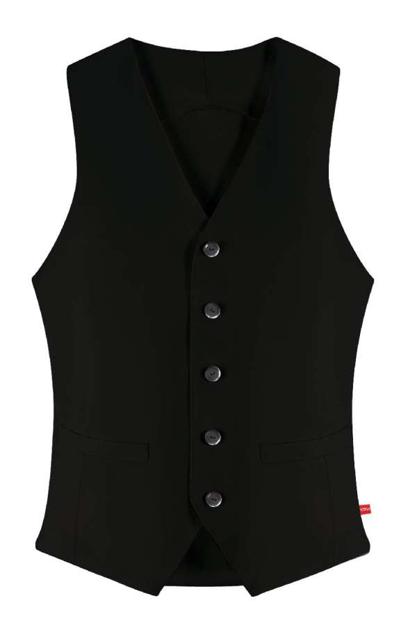 Női pincérmellény TOMA - fekete