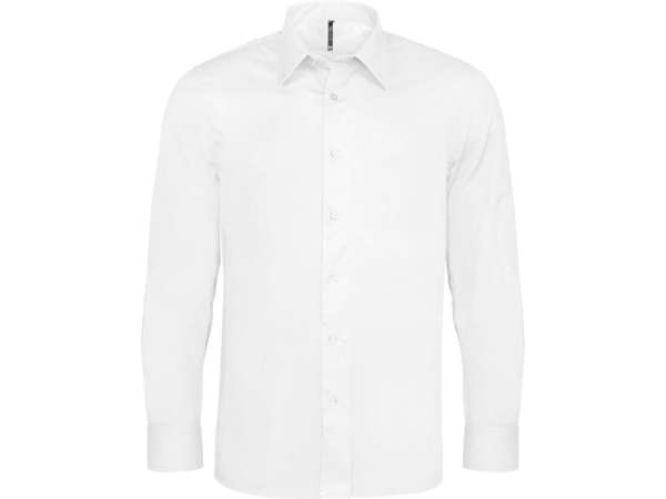 Férfi pincér ing KARIBAN - fehér - hosszú ujjú