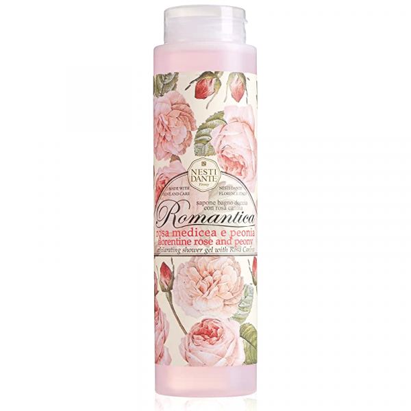 Nesti Dante Romantica Rose and peony - Rózsa-peónia - hab- és tusfürdő - 300 ml