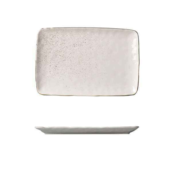 Golden sparkle- aranyozott peremmel díszített téglalap alakú nagytányér