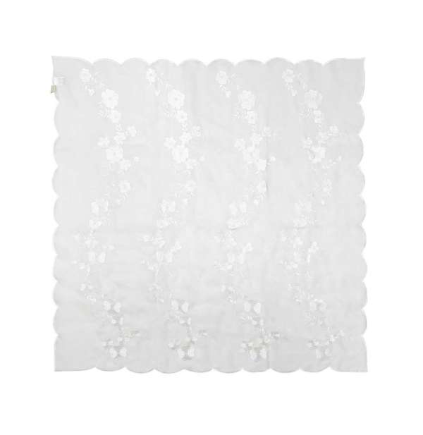 White flower asztalközép - 85x85 cm