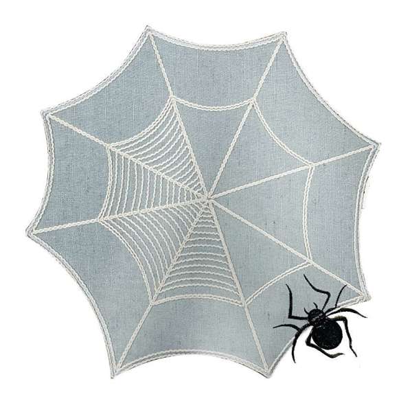 Halloweeni kerek tányéralátét - Szürke