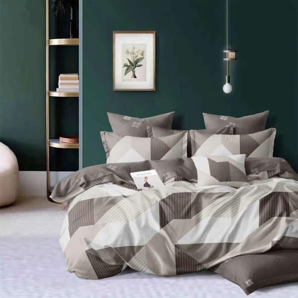 Brown  geometric 7 részes ágyneműhuzat