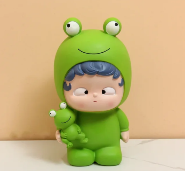 Baba béka ruhában dekoráció