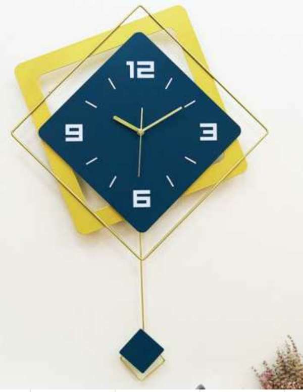 Modern kék/sárga falióra