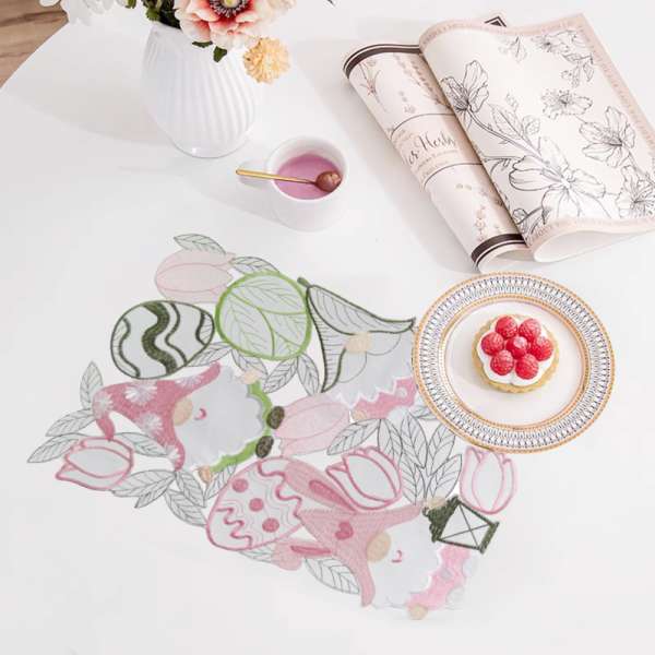 Manó & tojás mintás húsvéti tányéralátét