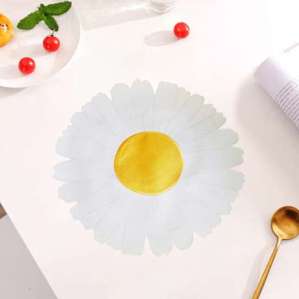 Virágmintás kerek húsvéti tányéralátét