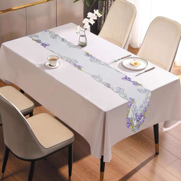 Lila írisz mintás húsvéti asztali futó - 20X160 CM