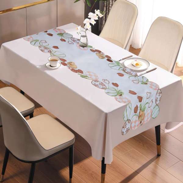 Csibe & tojás mintás húsvéti asztali futó - 40x110 CM