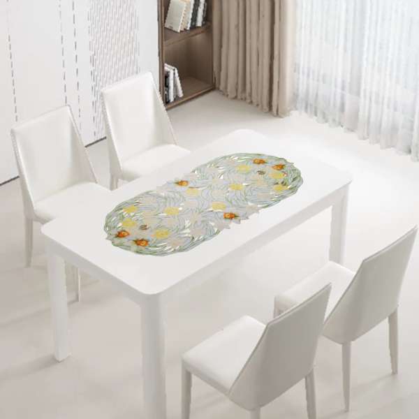 Nárcisz mintás húsvéti asztali futó - 40x85 CM